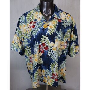 Mens Tommy Bahama Short Sleeve Button Front Shirt Size XXL Floral Multicolor